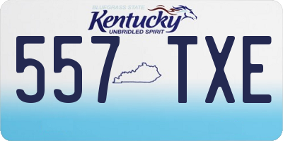 KY license plate 557TXE
