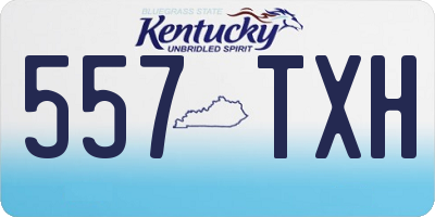 KY license plate 557TXH