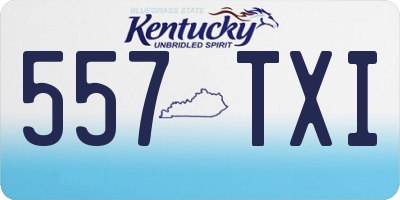 KY license plate 557TXI
