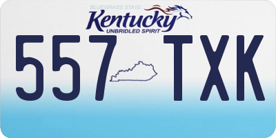 KY license plate 557TXK