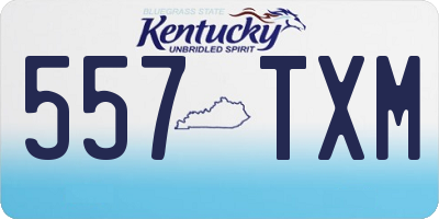 KY license plate 557TXM