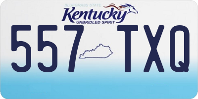 KY license plate 557TXQ