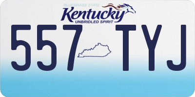 KY license plate 557TYJ