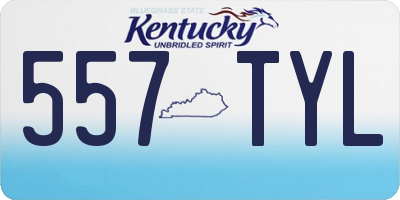 KY license plate 557TYL