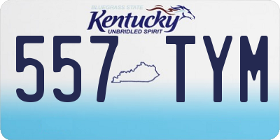 KY license plate 557TYM
