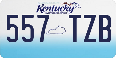 KY license plate 557TZB