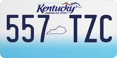 KY license plate 557TZC