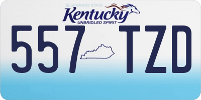 KY license plate 557TZD