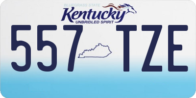 KY license plate 557TZE