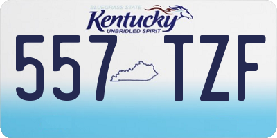 KY license plate 557TZF