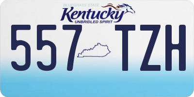 KY license plate 557TZH
