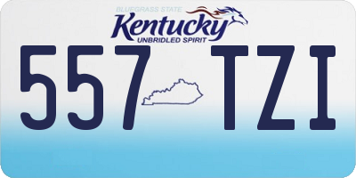 KY license plate 557TZI