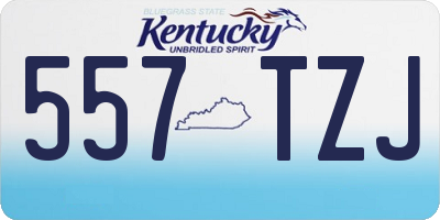 KY license plate 557TZJ
