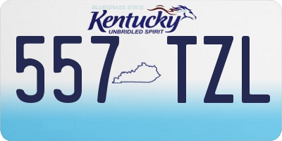 KY license plate 557TZL