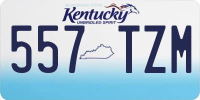 KY license plate 557TZM