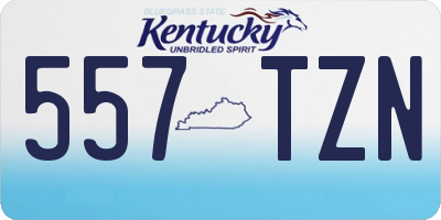 KY license plate 557TZN