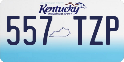 KY license plate 557TZP