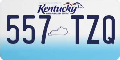 KY license plate 557TZQ