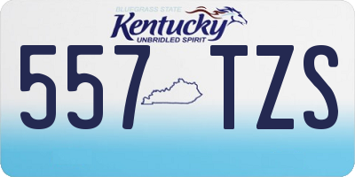 KY license plate 557TZS