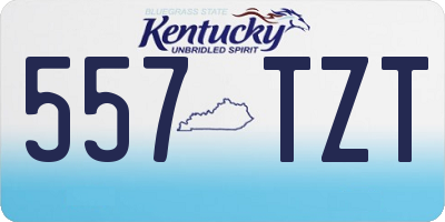 KY license plate 557TZT