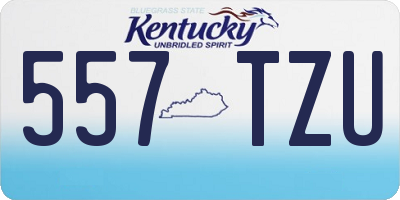 KY license plate 557TZU