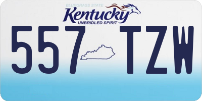 KY license plate 557TZW