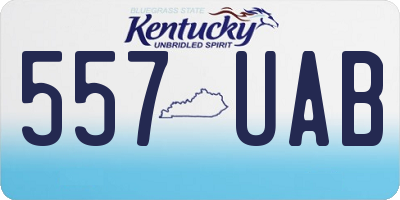 KY license plate 557UAB