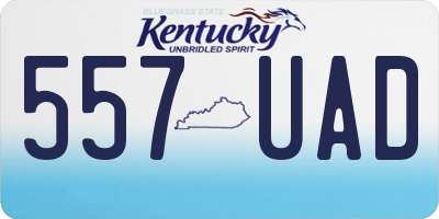 KY license plate 557UAD