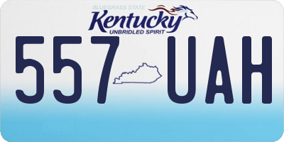 KY license plate 557UAH