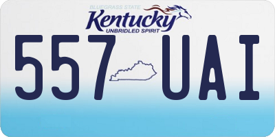 KY license plate 557UAI