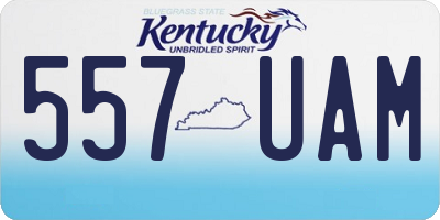 KY license plate 557UAM