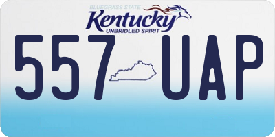 KY license plate 557UAP