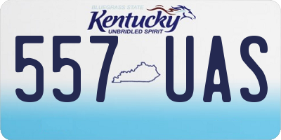 KY license plate 557UAS