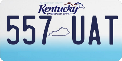 KY license plate 557UAT