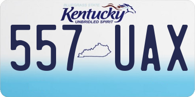 KY license plate 557UAX