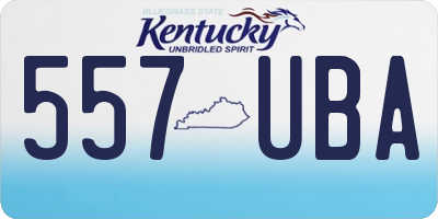 KY license plate 557UBA
