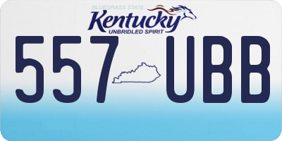 KY license plate 557UBB