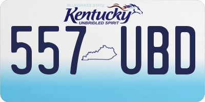 KY license plate 557UBD