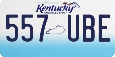 KY license plate 557UBE