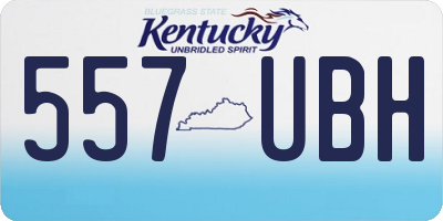 KY license plate 557UBH