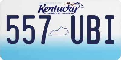 KY license plate 557UBI