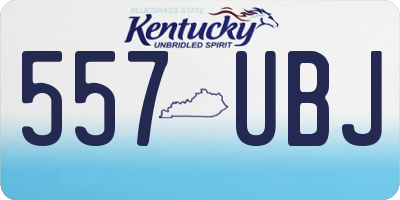 KY license plate 557UBJ
