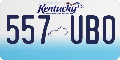 KY license plate 557UBO