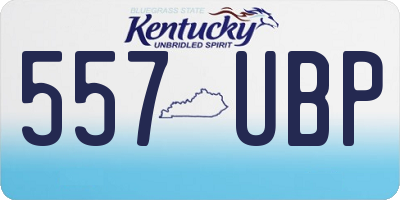 KY license plate 557UBP