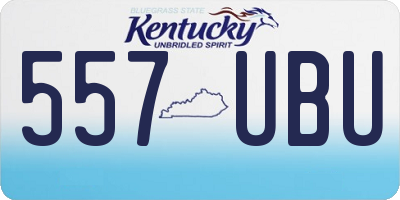 KY license plate 557UBU