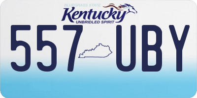 KY license plate 557UBY