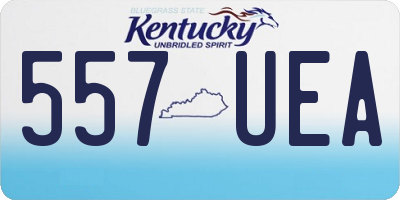 KY license plate 557UEA