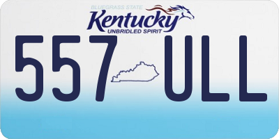 KY license plate 557ULL