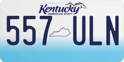 KY license plate 557ULN