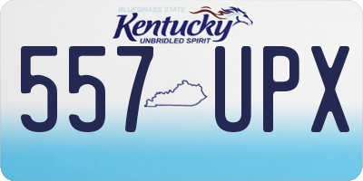 KY license plate 557UPX